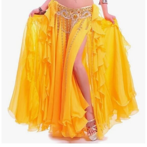 Yellow belly dancing outfit - Picture 15 of 16